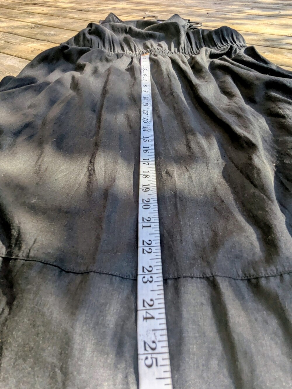 100% Linen Plus Size Black Midi Dress | Open Back | Scandinavian Minimal | 2X - Picture 9 of 10